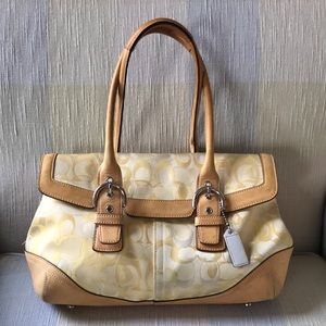 Yellow Coach Signature bag